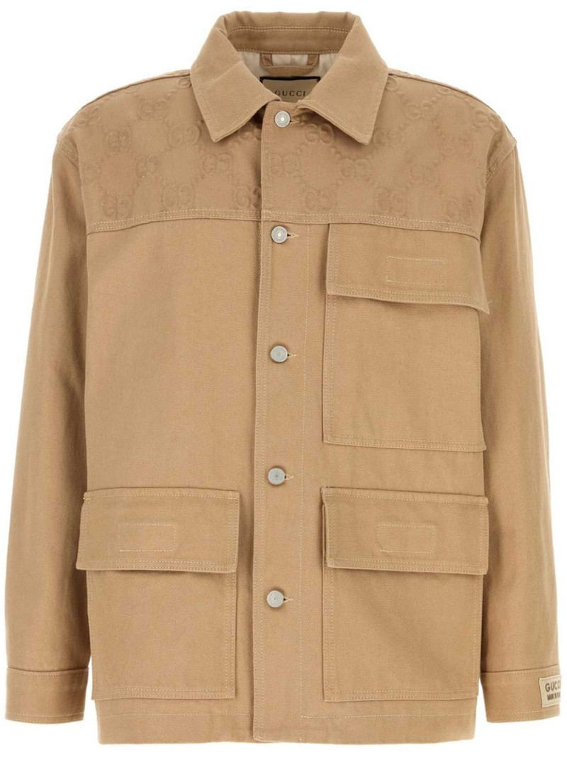 GG-embossed organic-cotton jacket - 1