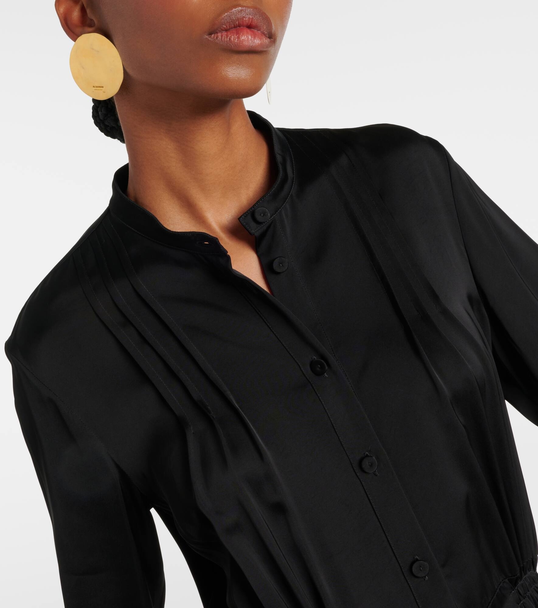 Pleated shirt dress - 4