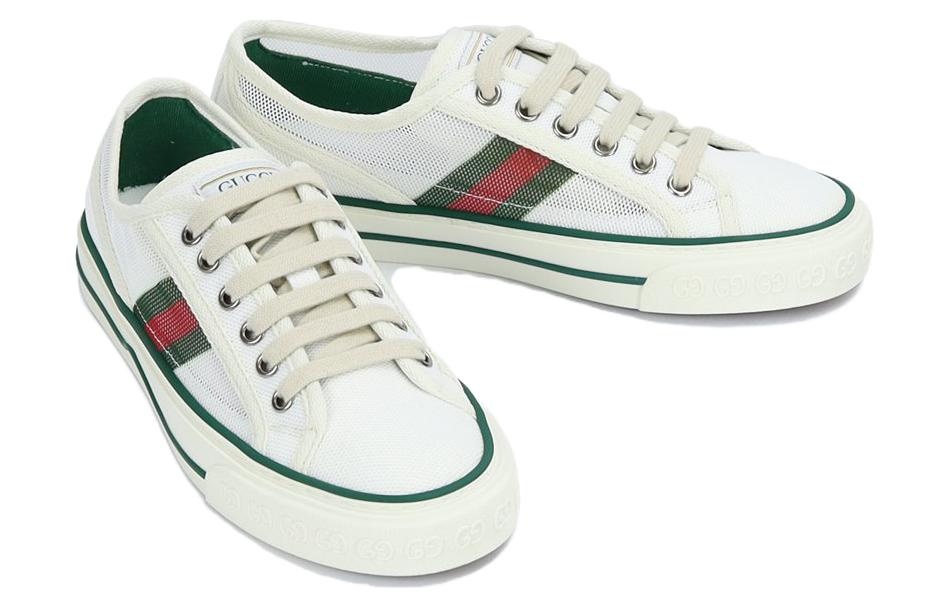 (WMNS) Gucci Tennis 1977 Low Top Sneaker 'White Green' 663578-2UX10-9070 - 3