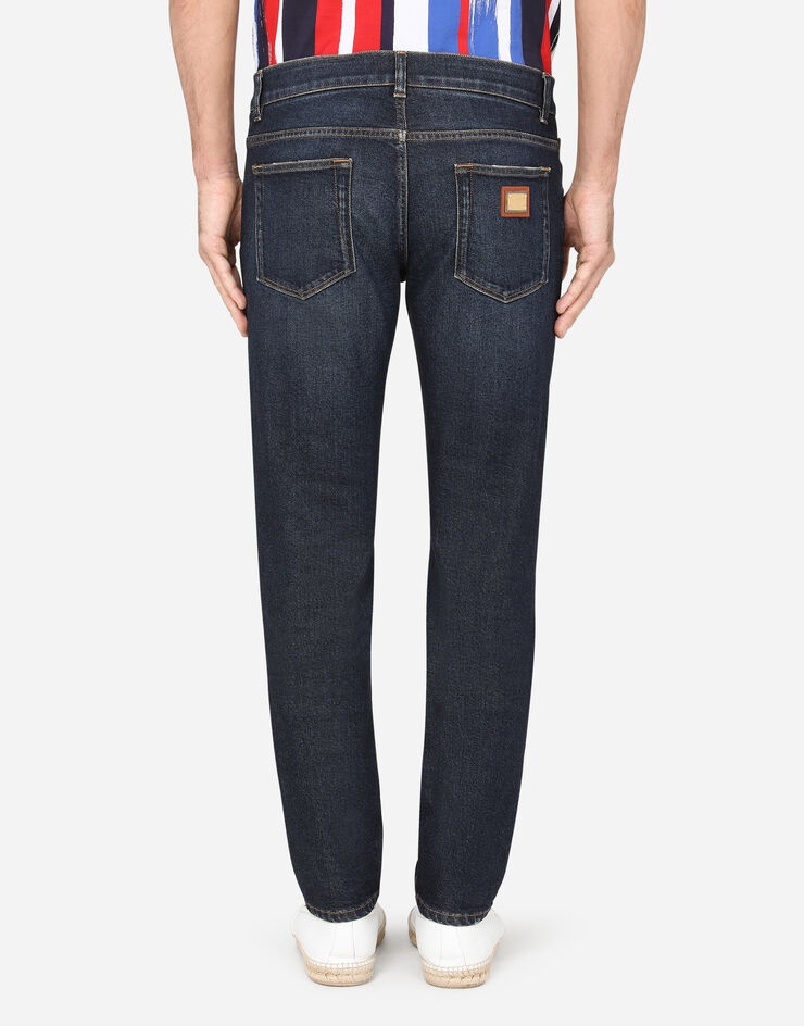 Washed blue skinny stretch jeans - 2