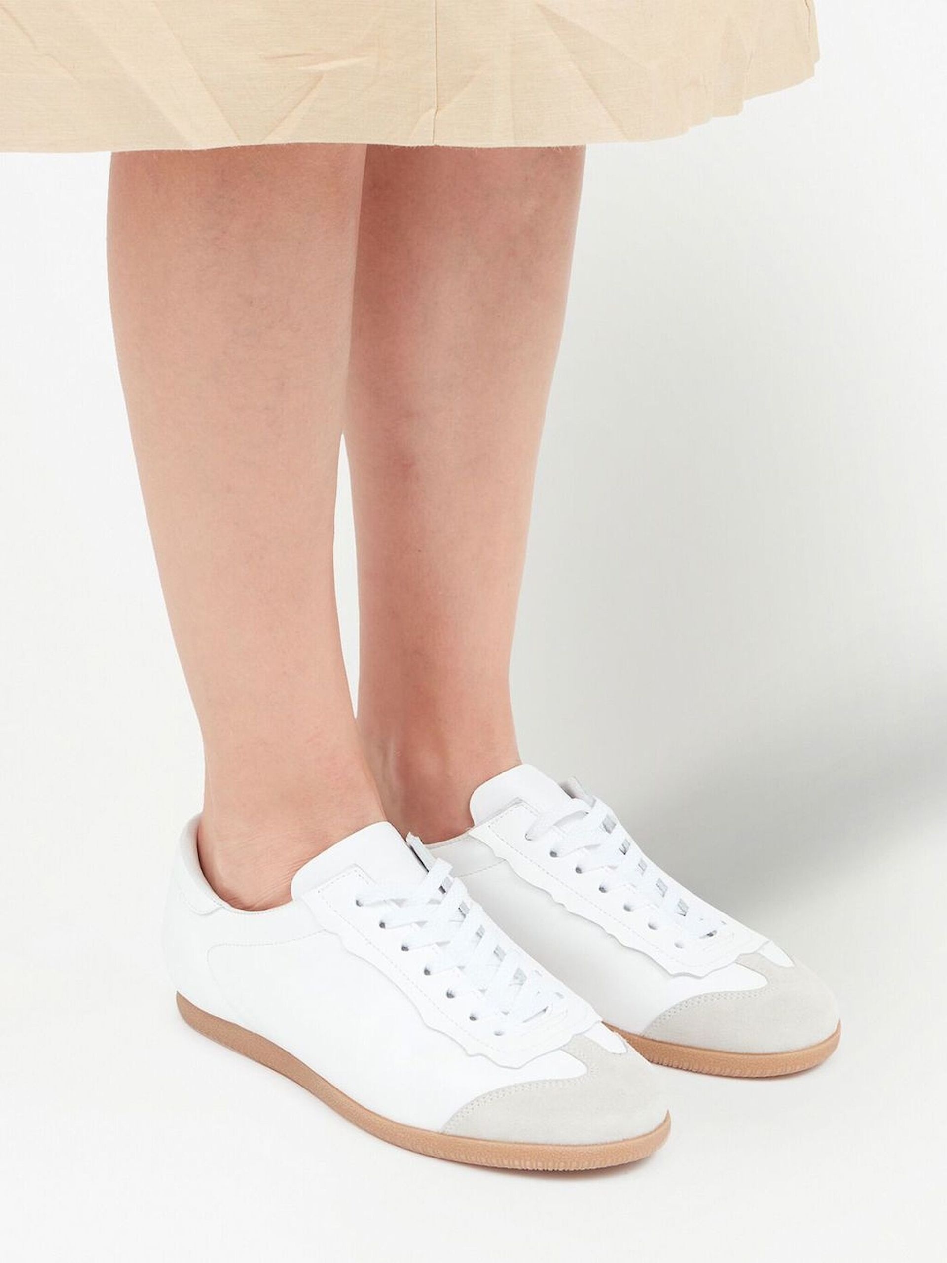 White Featherlight Low Top Sneakers - 6