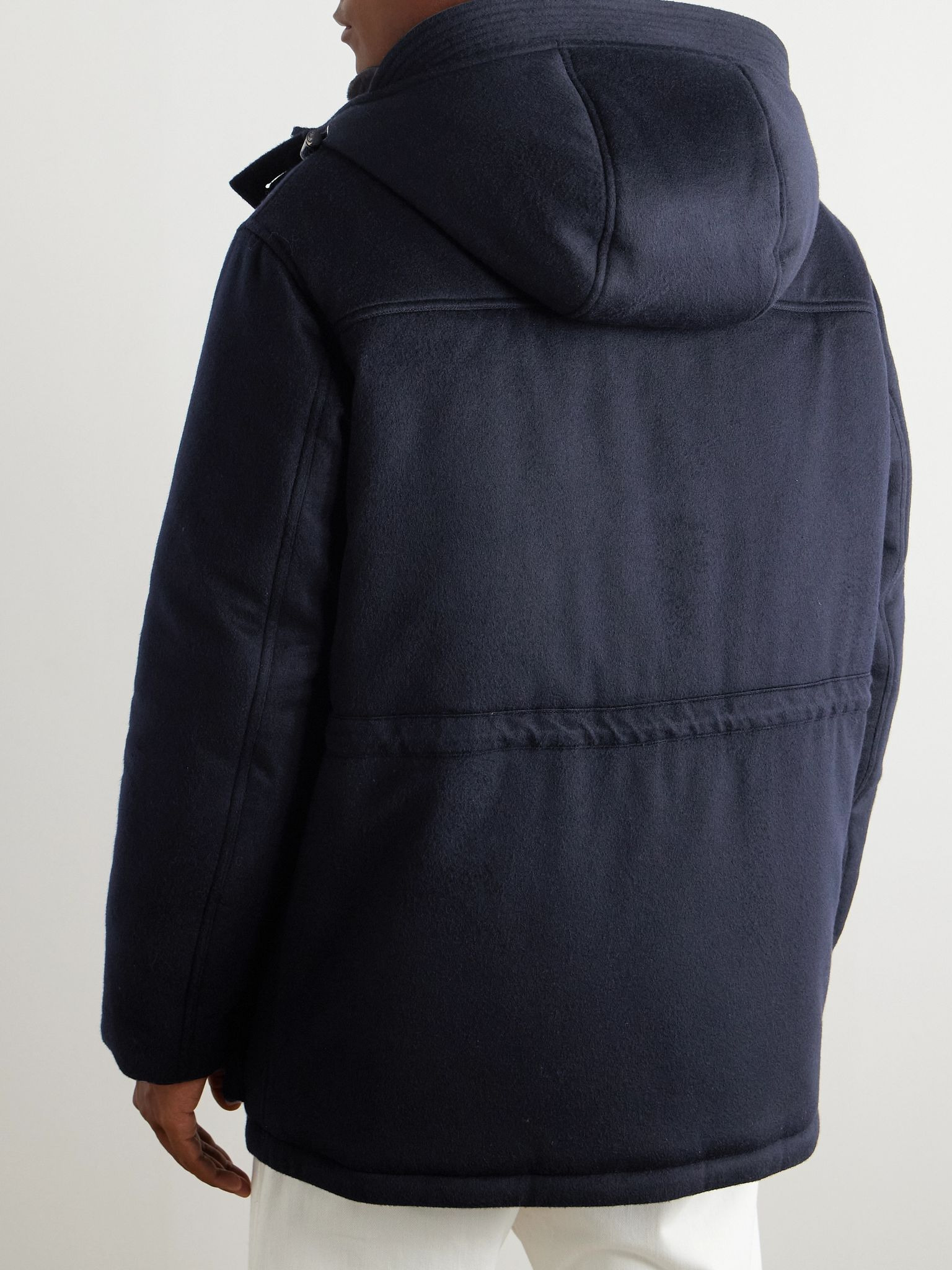 Damiano Shearling-Lined Padded Storm System® Cashmere-Felt Hooded Jacket Navy - 3