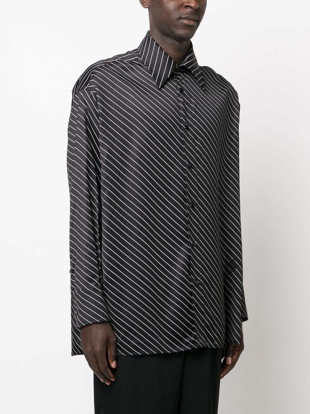 MM6 Maison Margiela stripe-pattern long-sleeved shirt
