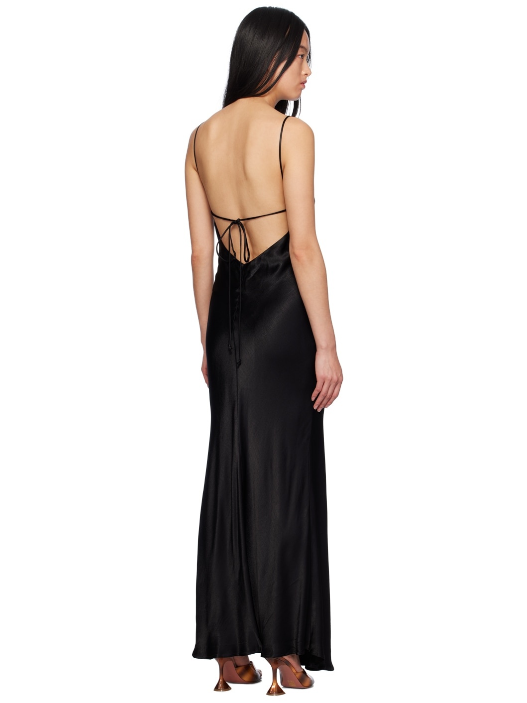 Black Ren Split Maxi Dress - 3