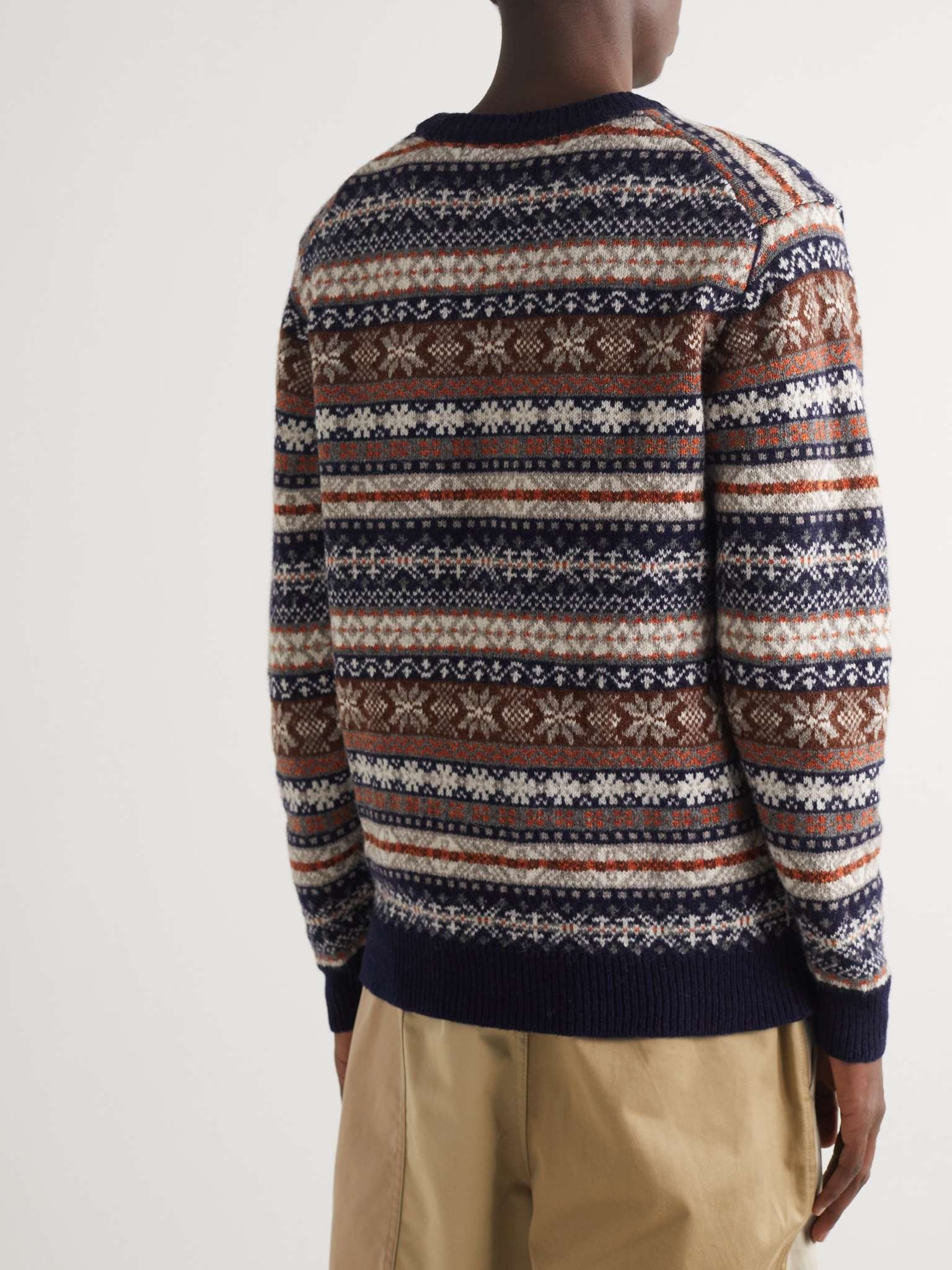 Shell-Trimmed Fair Isle Wool Sweater - 4