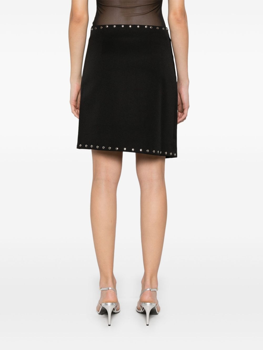 studded wrap mini skirt - 4