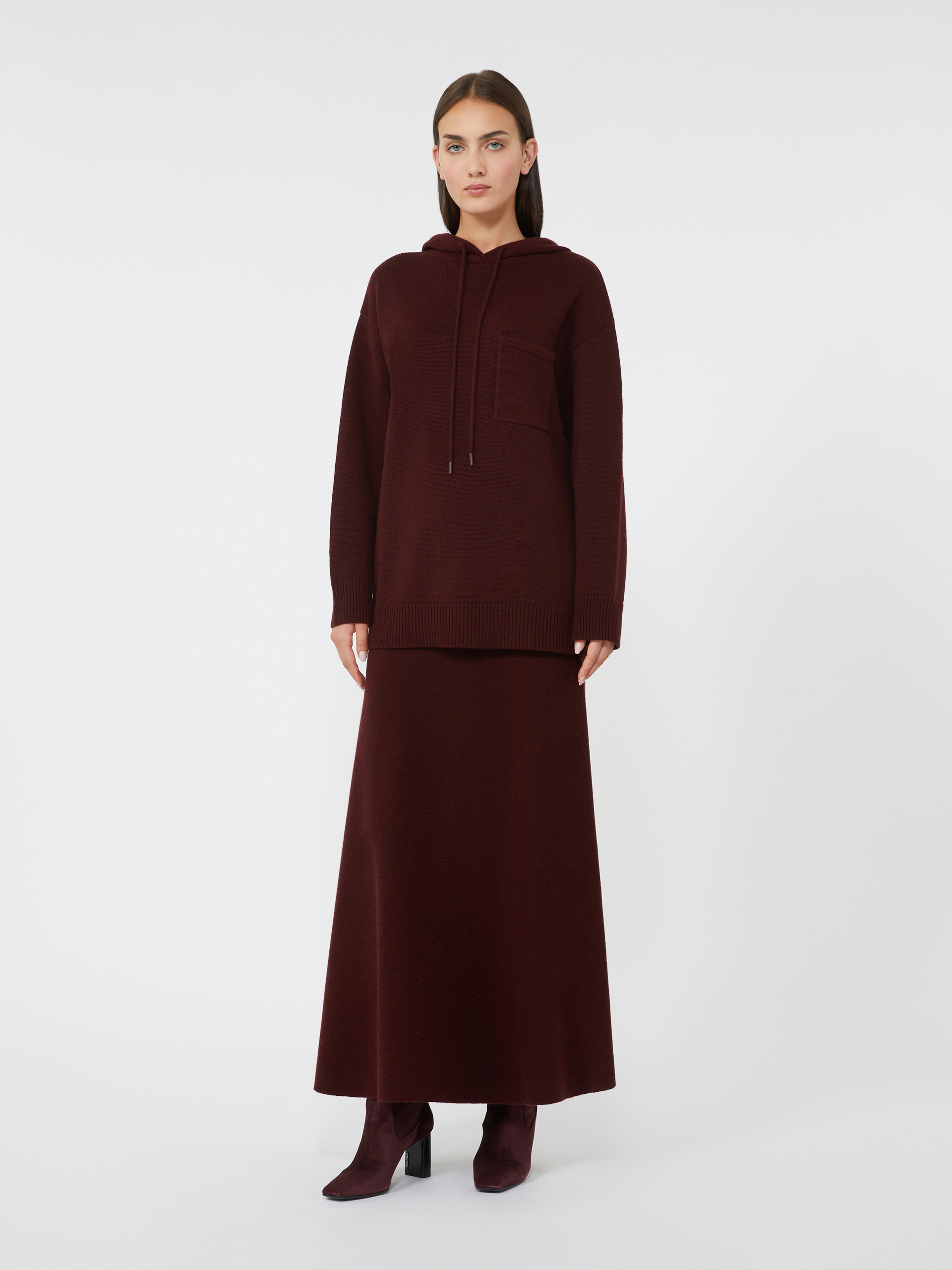 LIANA Wool and cashmere hooded sweatshirt - 2
