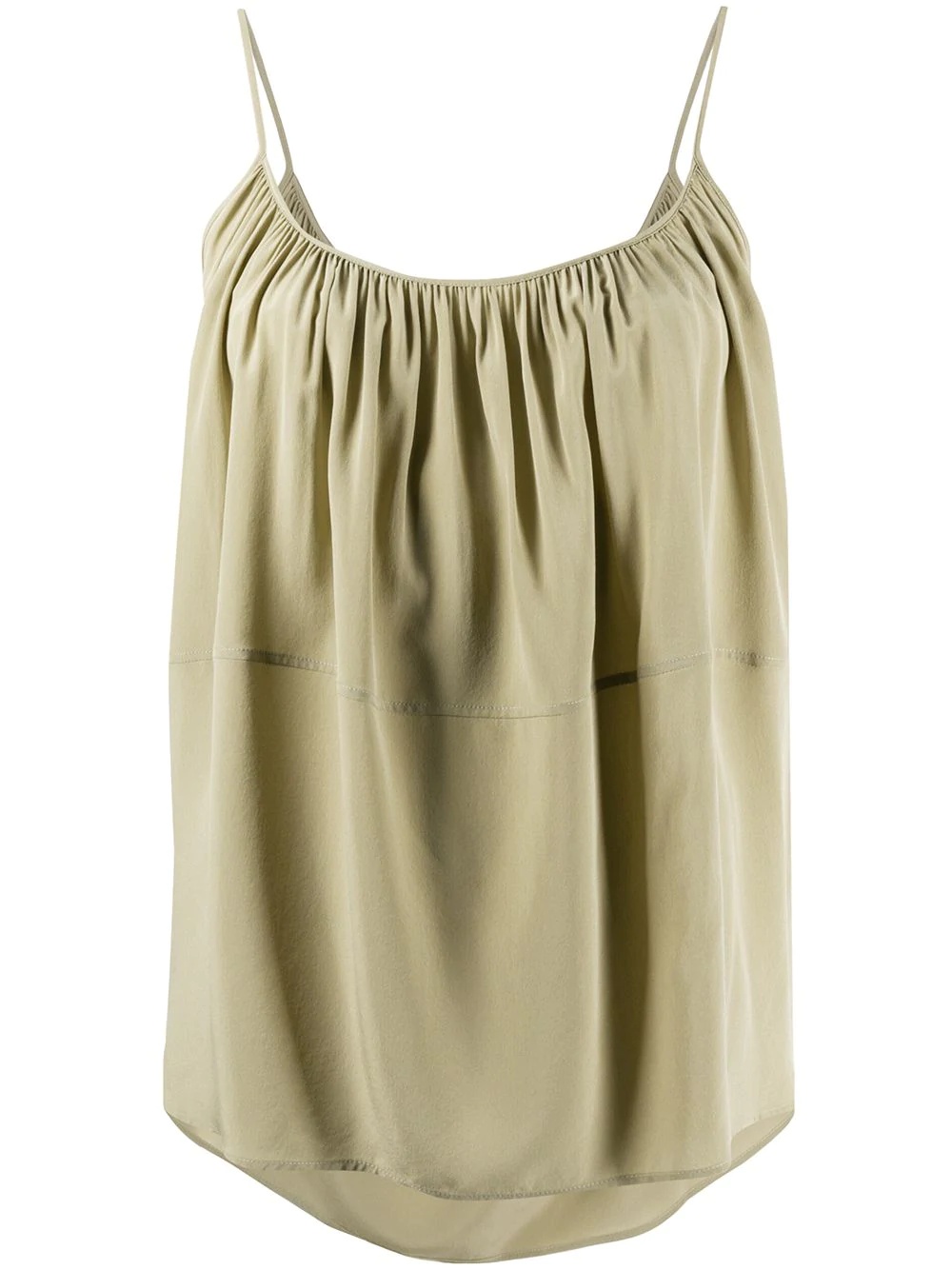 pleated silk camisole - 1