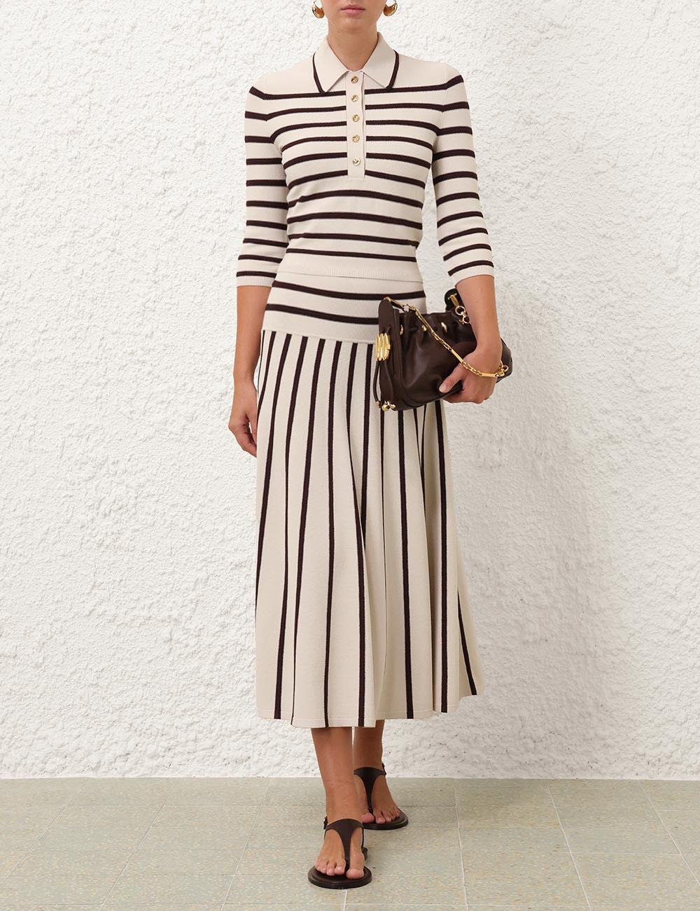 ILLUMINATE STRIPE MIDI SKIRT - 7