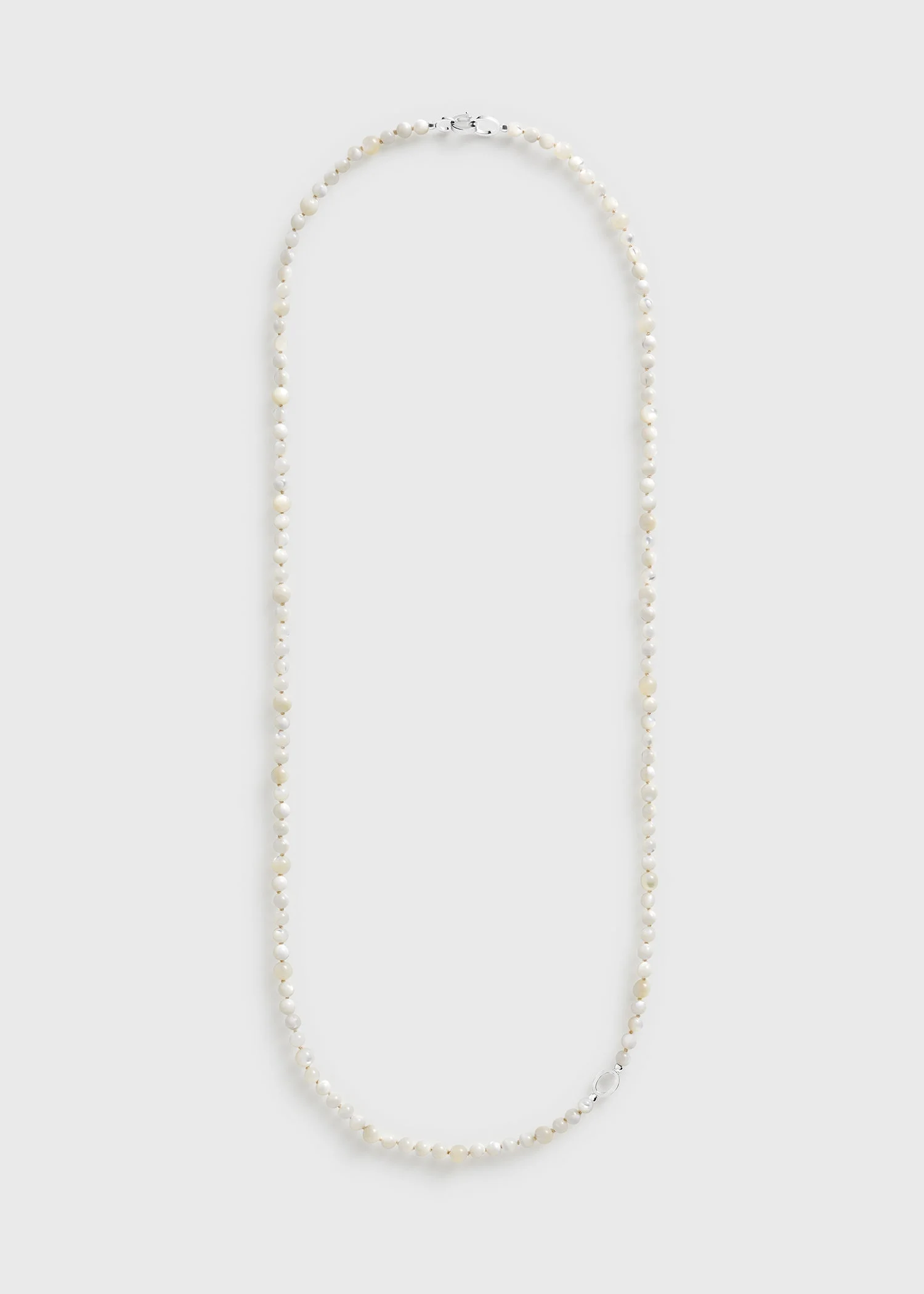 Infinity bead necklace white - 1