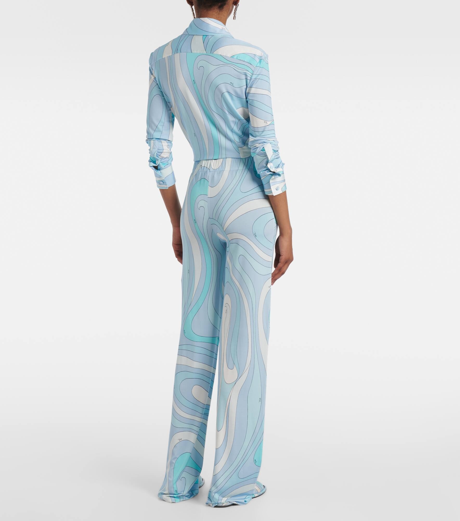 Marmo satin jersey straight pants - 3