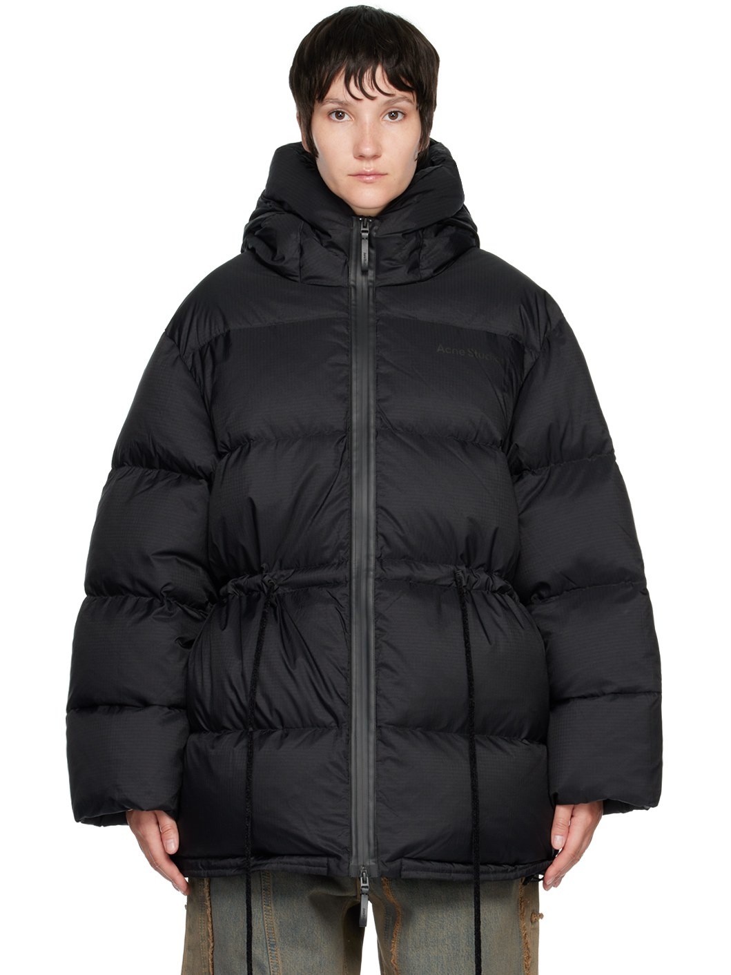 Black Puffer Down Jacket - 1