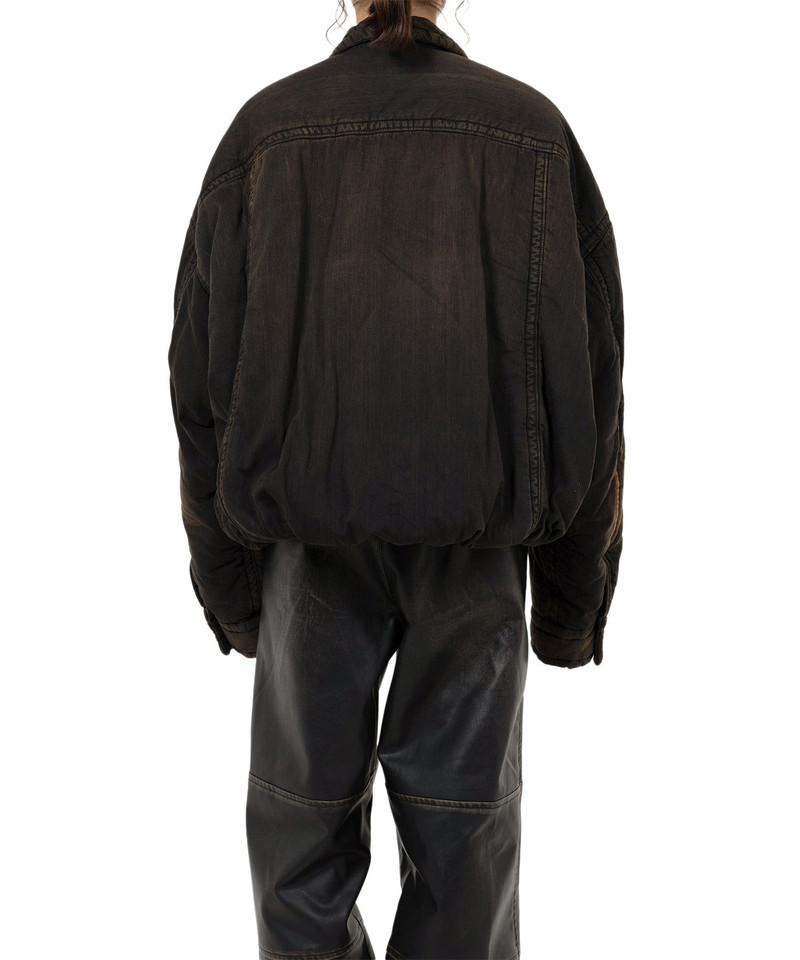 Roll-up Hem Puffer Denim Jacket 5
