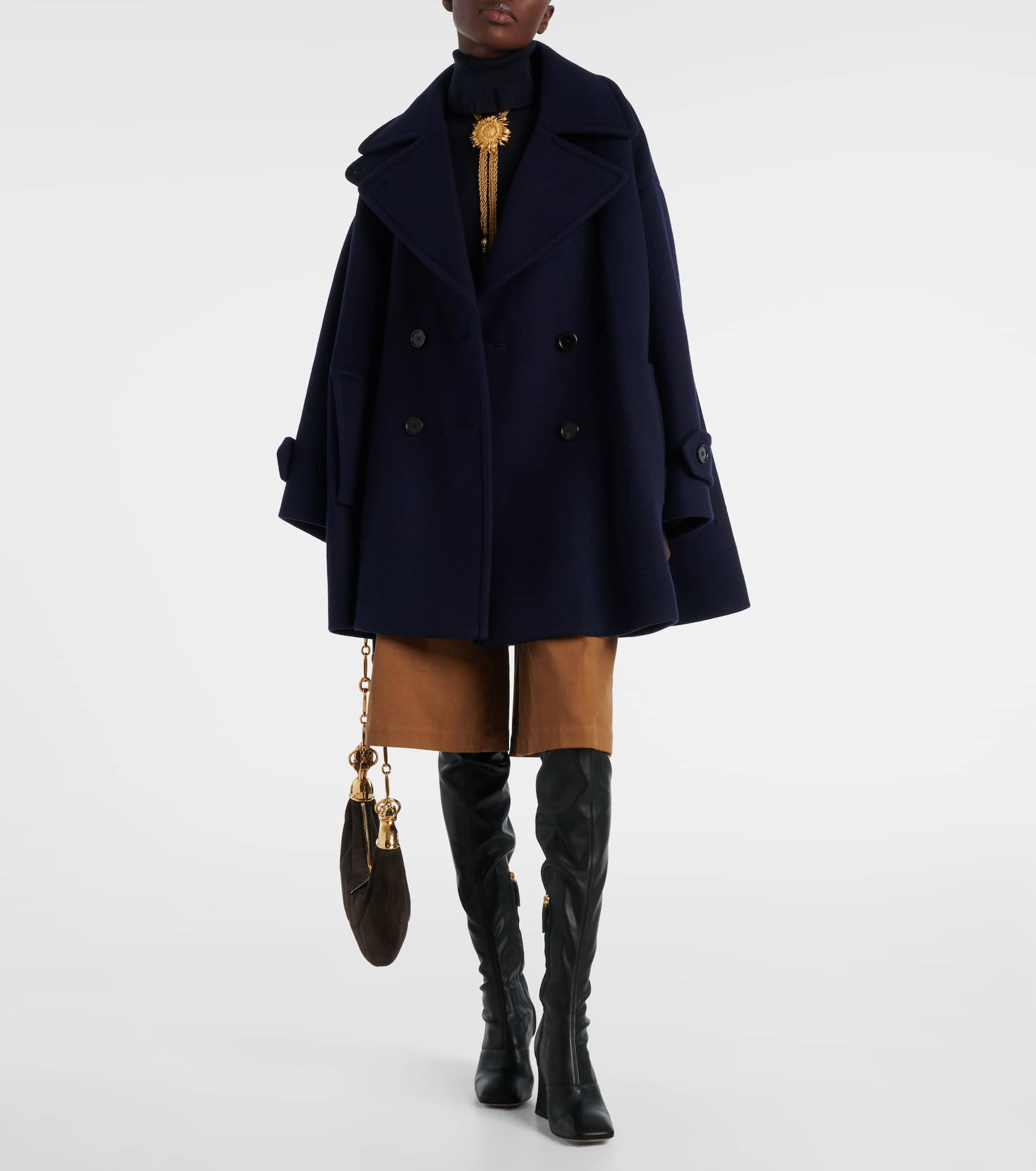 Chain Horse Small suede shoulder bag - 5
