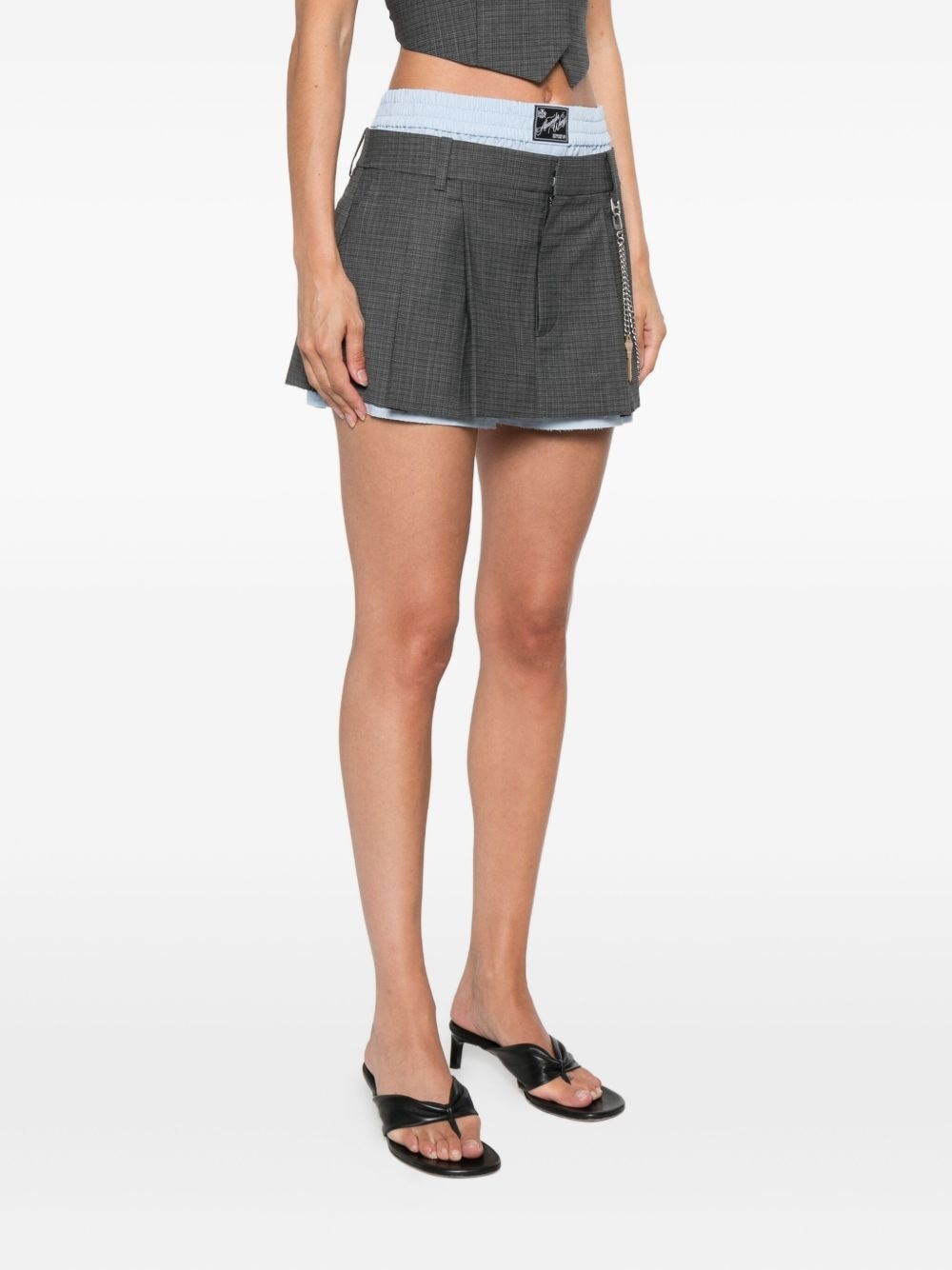 pleated key-chain shorts - 3