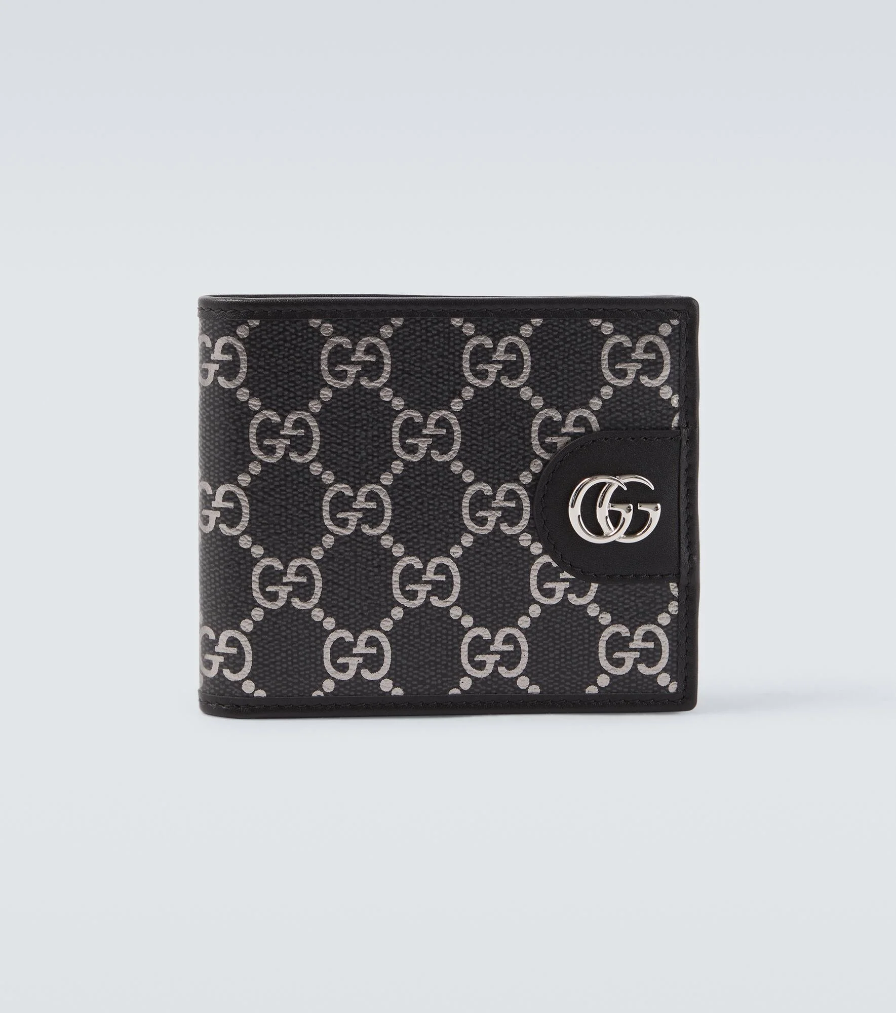 GG leather-trimmed bifold wallet - 1
