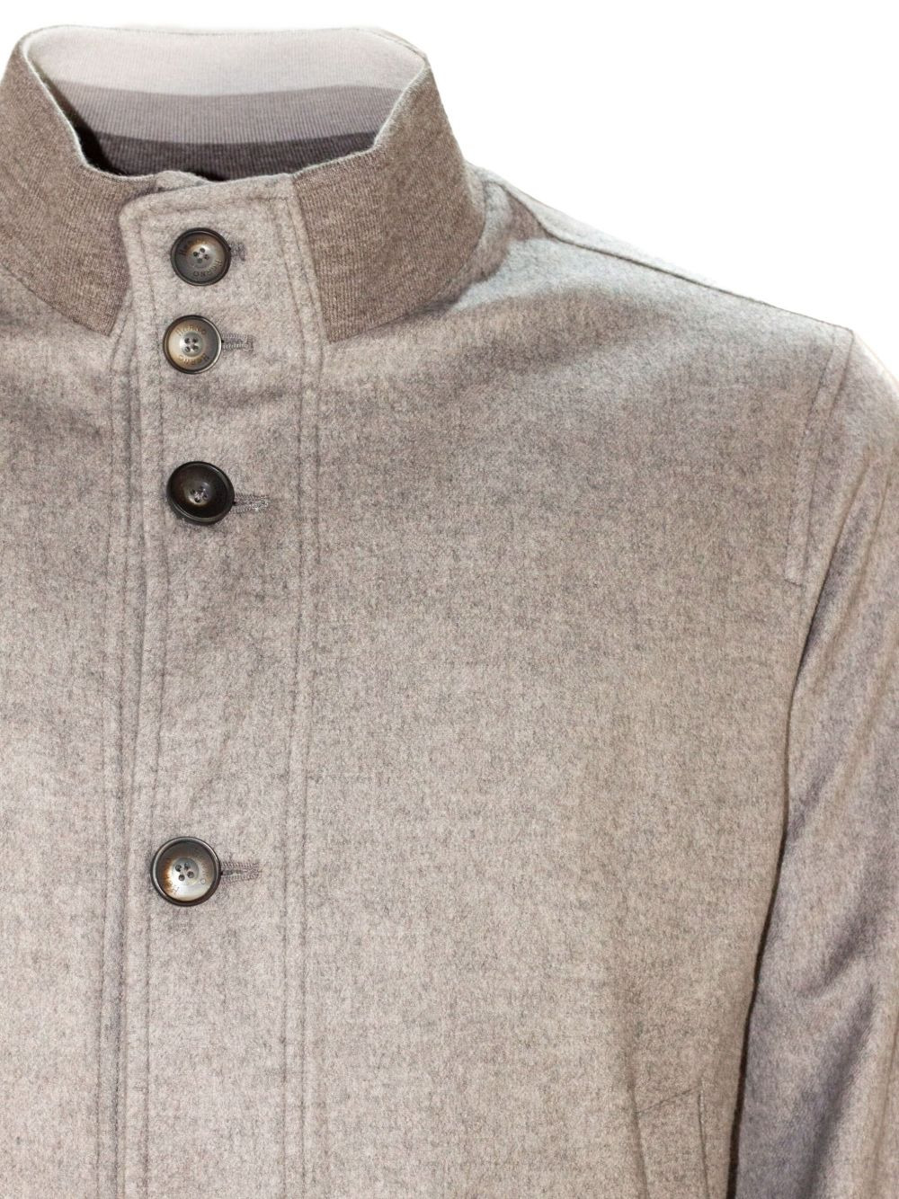 button-fastening elasticated-cuff jacket - 4