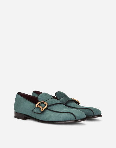 Dolce & Gabbana Suede loafers with baroque DG logo outlook