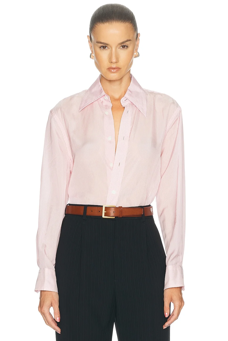 Cupro Pinstripe Shirt - 1