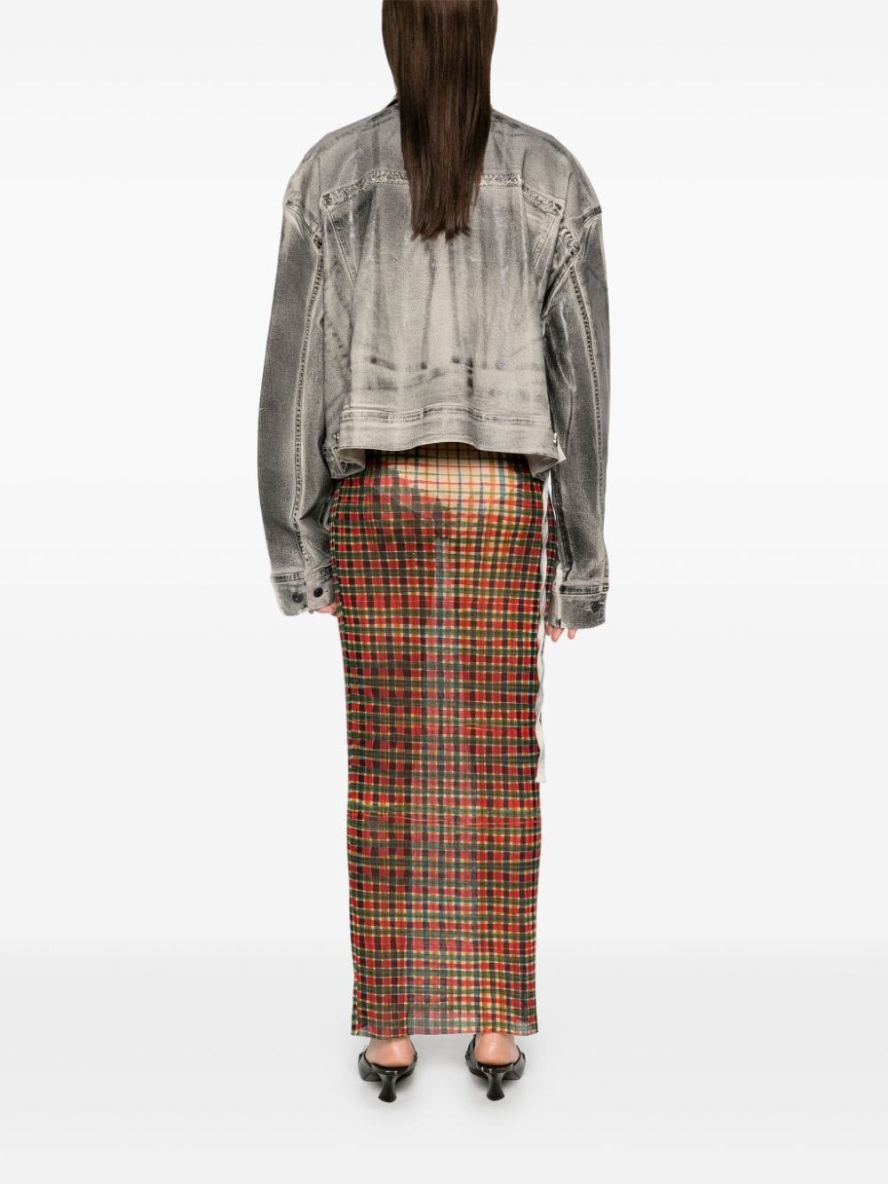 layered denim jacket - 4