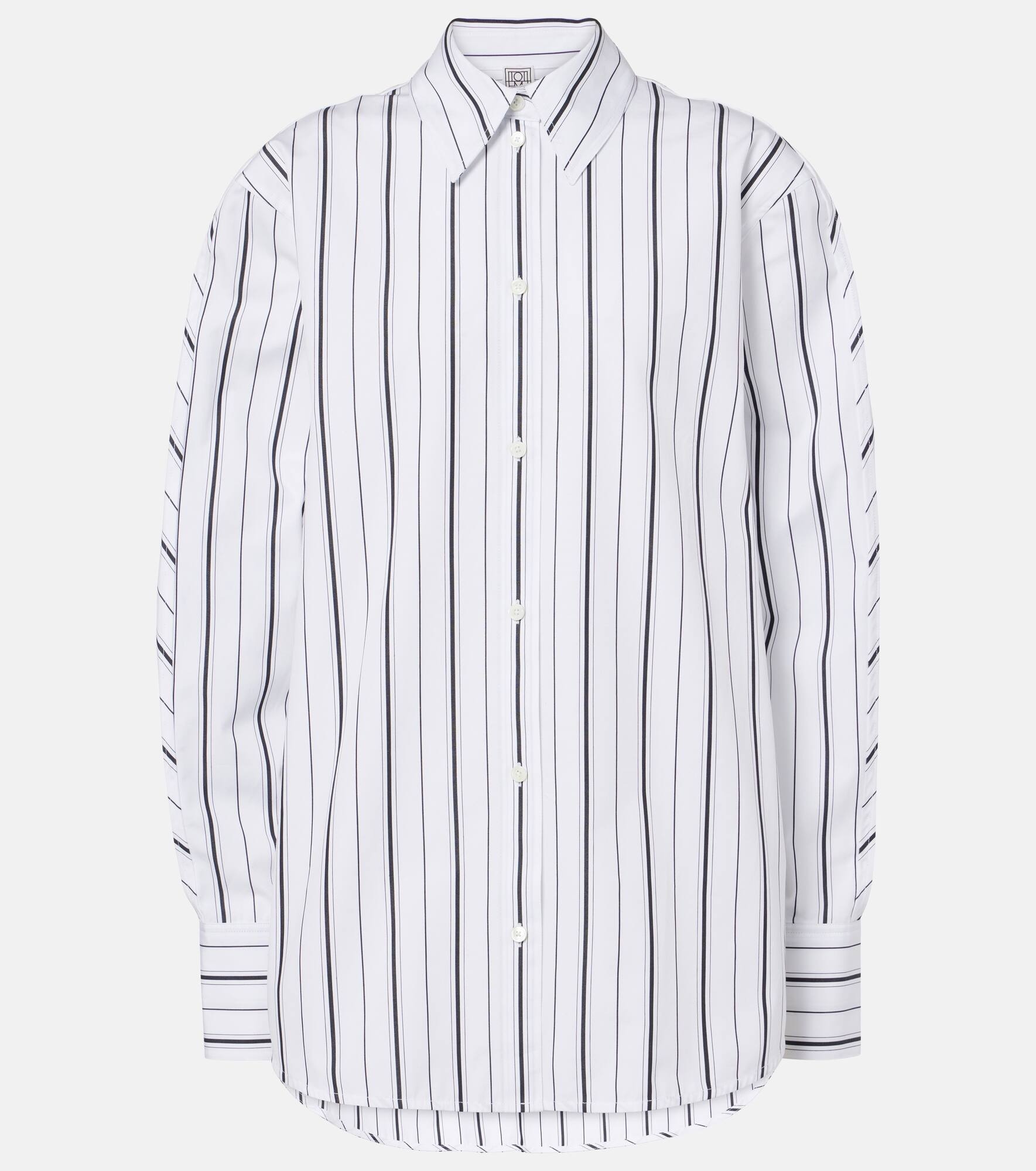 Striped cotton poplin shirt - 1
