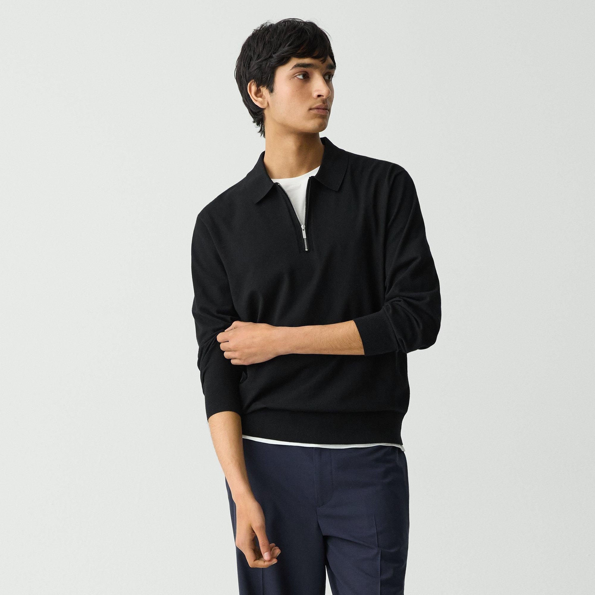 Quarter-Zip Polo Sweater in Light Bilen - 3