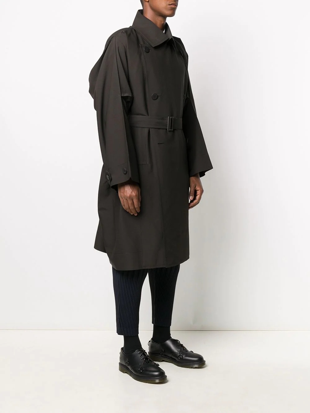 loose double-breasted trench coat - 8