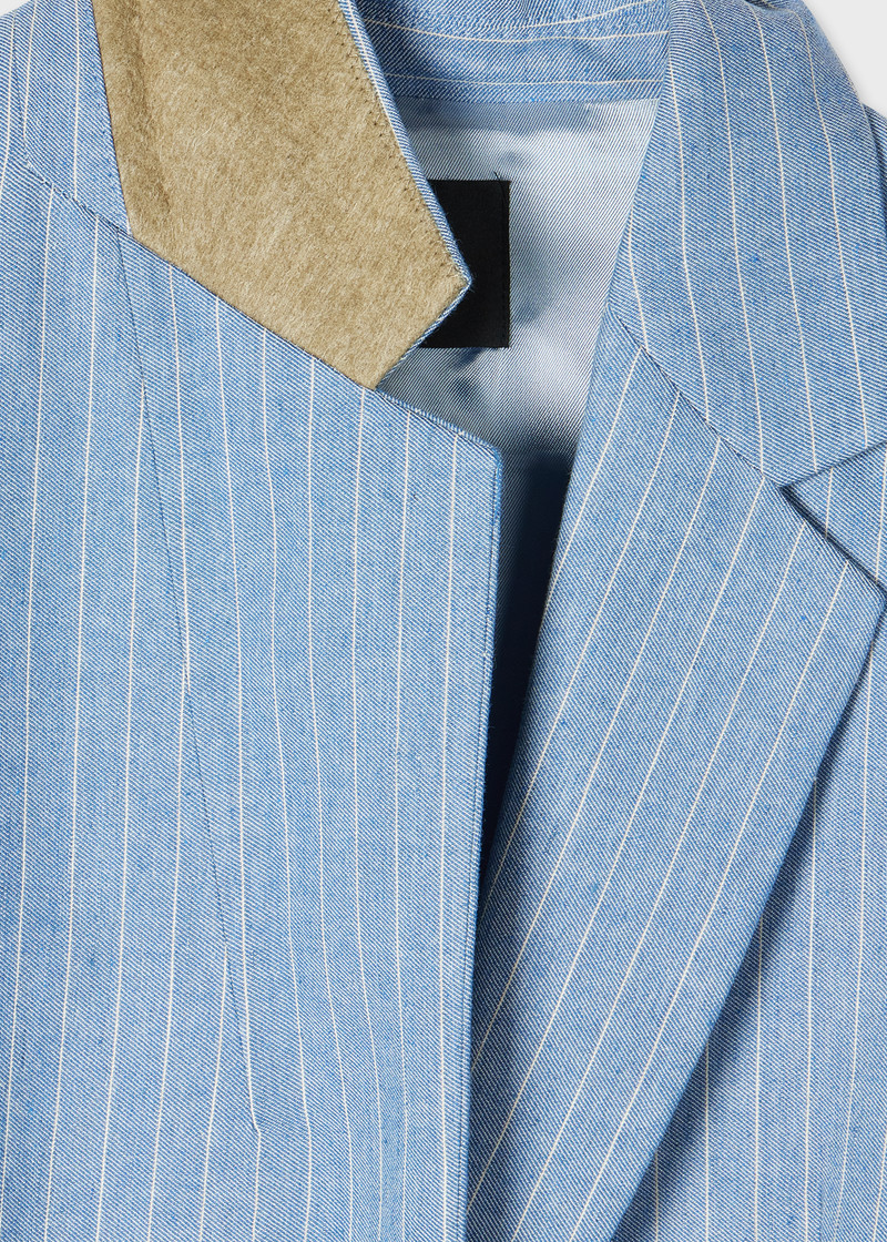 Women's Light Blue Pinstripe Blazer 8
