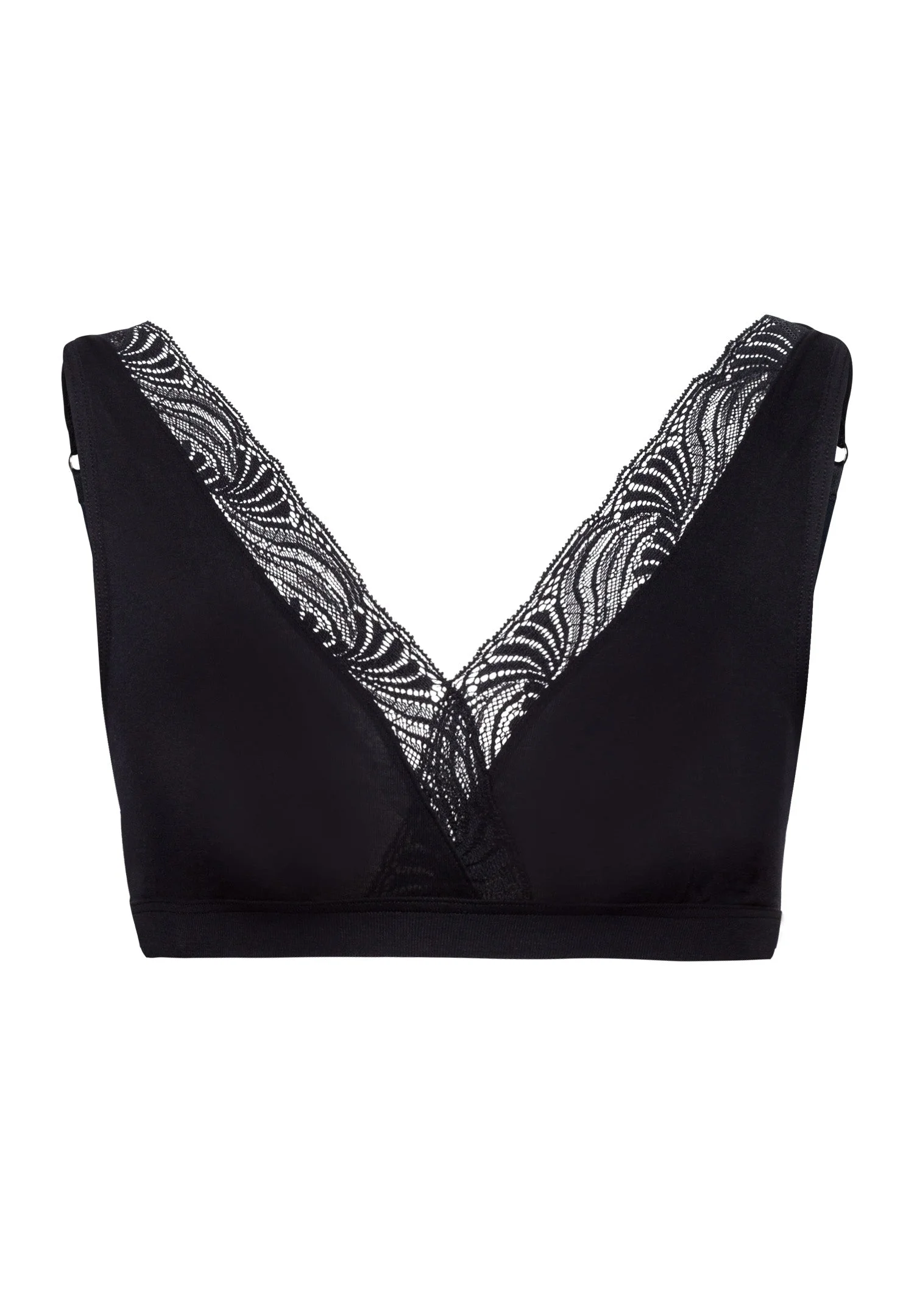 Cotton Delight Lace Trim Cotton Soft Cup Bra - 1