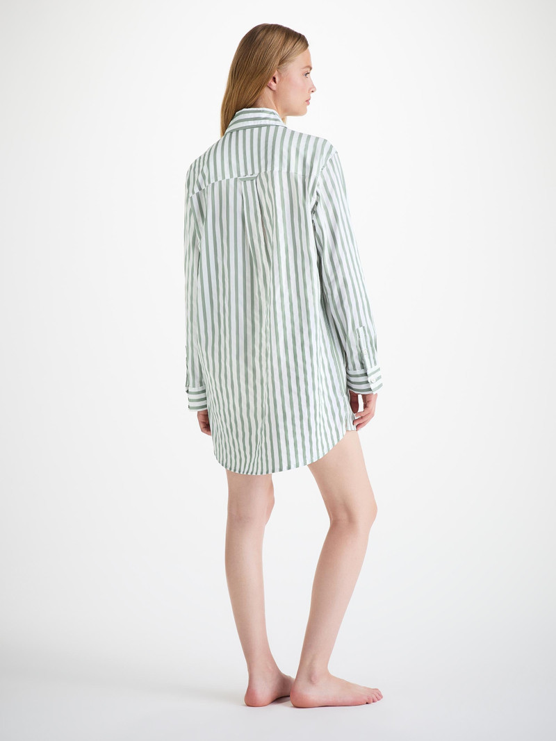 Women's Nightshirt Capri 24 Cotton Batiste Green 4