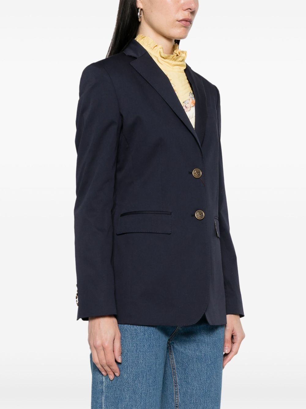 gabardine blazer - 3