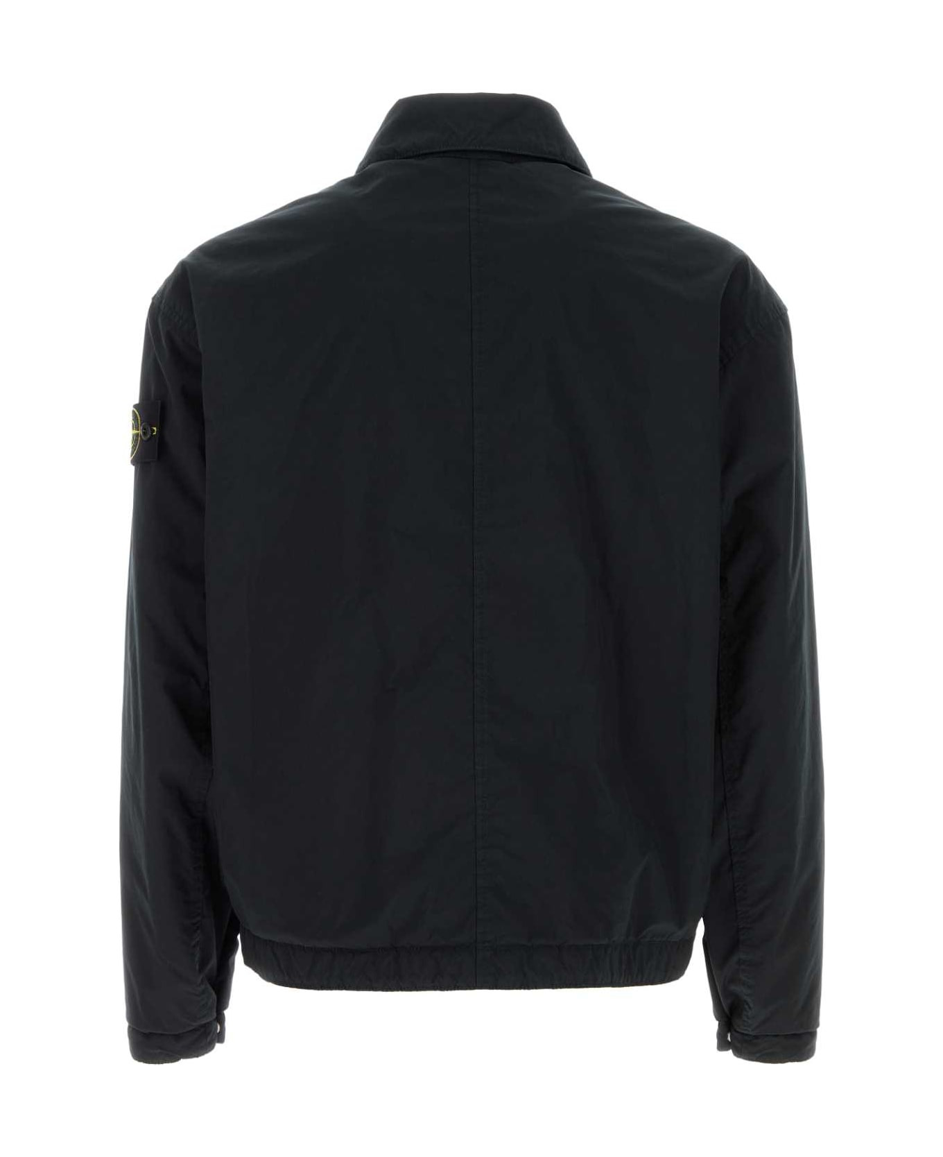 Midnight Blue Stretch Polyester Jacket - 2