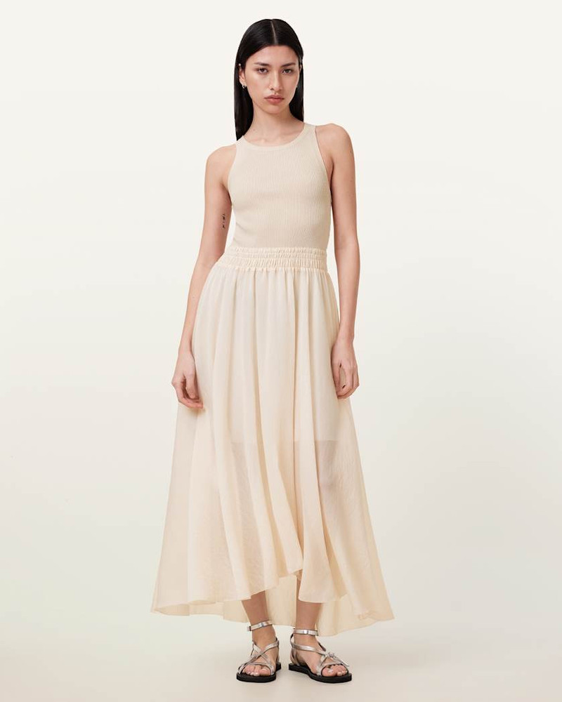 ZENIA SLEEVELESS ASYMMETRIC MIDI DRESS - 1