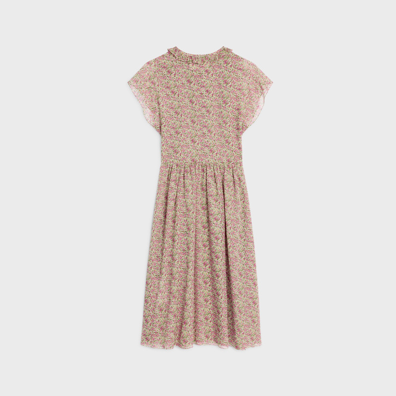 CELINE midi dress in silk georgette outlook