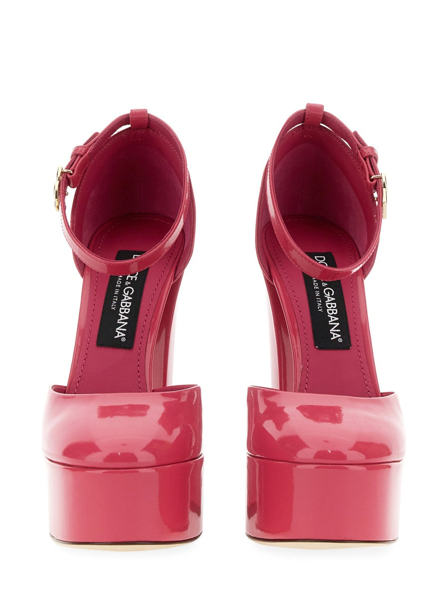 Glossy Leather Platform Pumps - 2