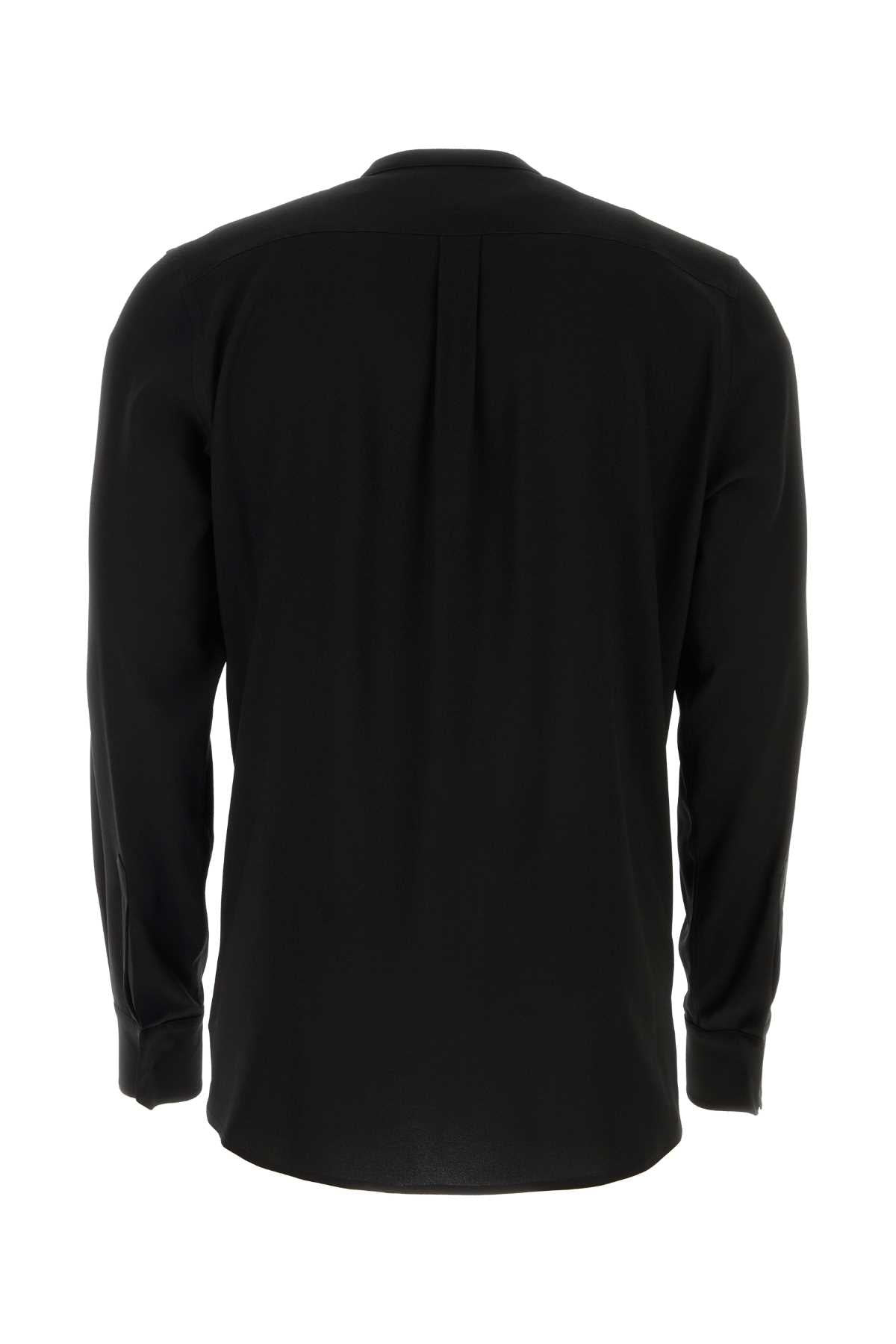 Dolce & Gabbana Men Black Crepe Shirt - 2
