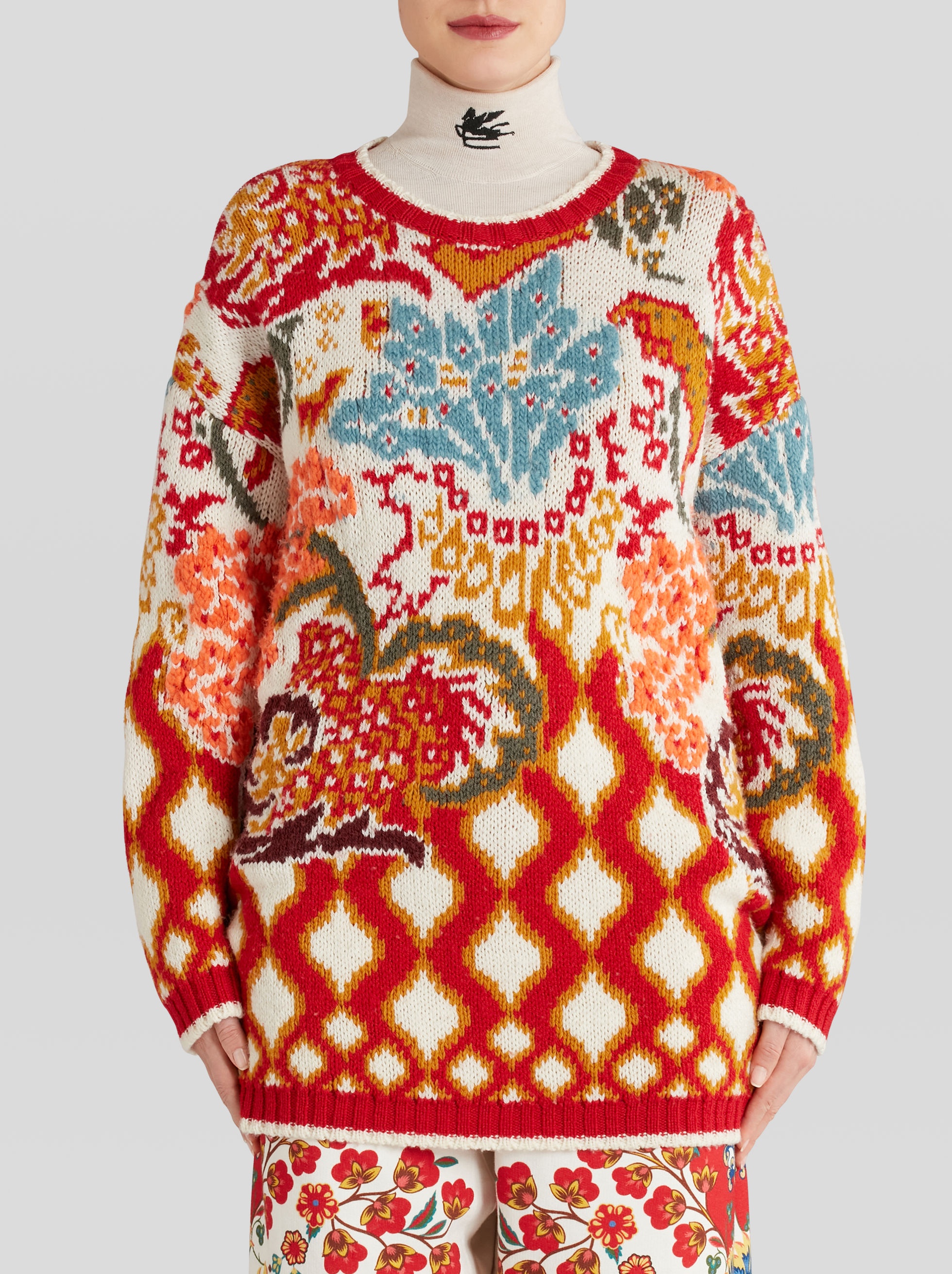 WOOL AND ALPACA JACQUARD SWEATER - 2
