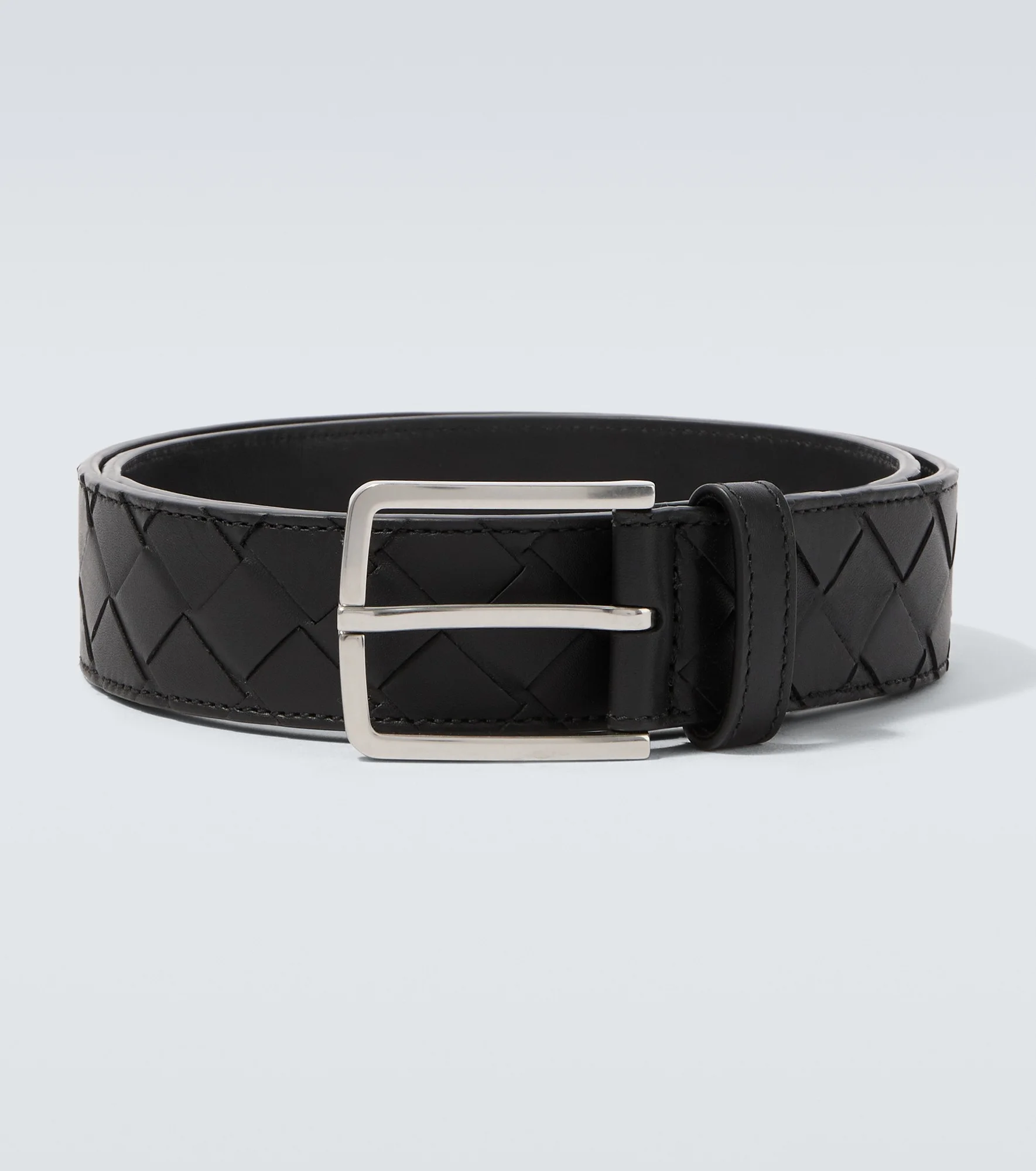 Intrecciato leather belt - 1