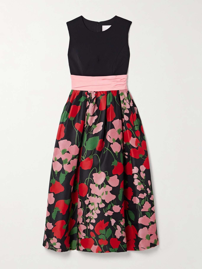 Floral-print 실크 미디 드레스 멀티 - 1