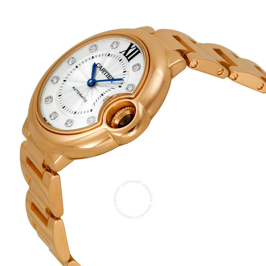 Cartier Ballon Bleu Silver Dial 18kt Rose Gold Automatic Ladies Watch WE902039 - 2