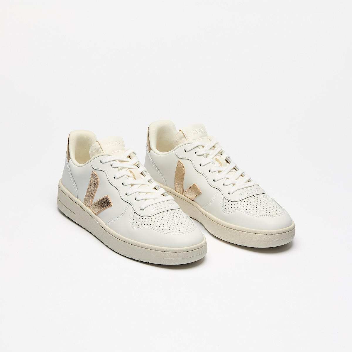 V-10 LEATHER WHITE PLATINE - 2