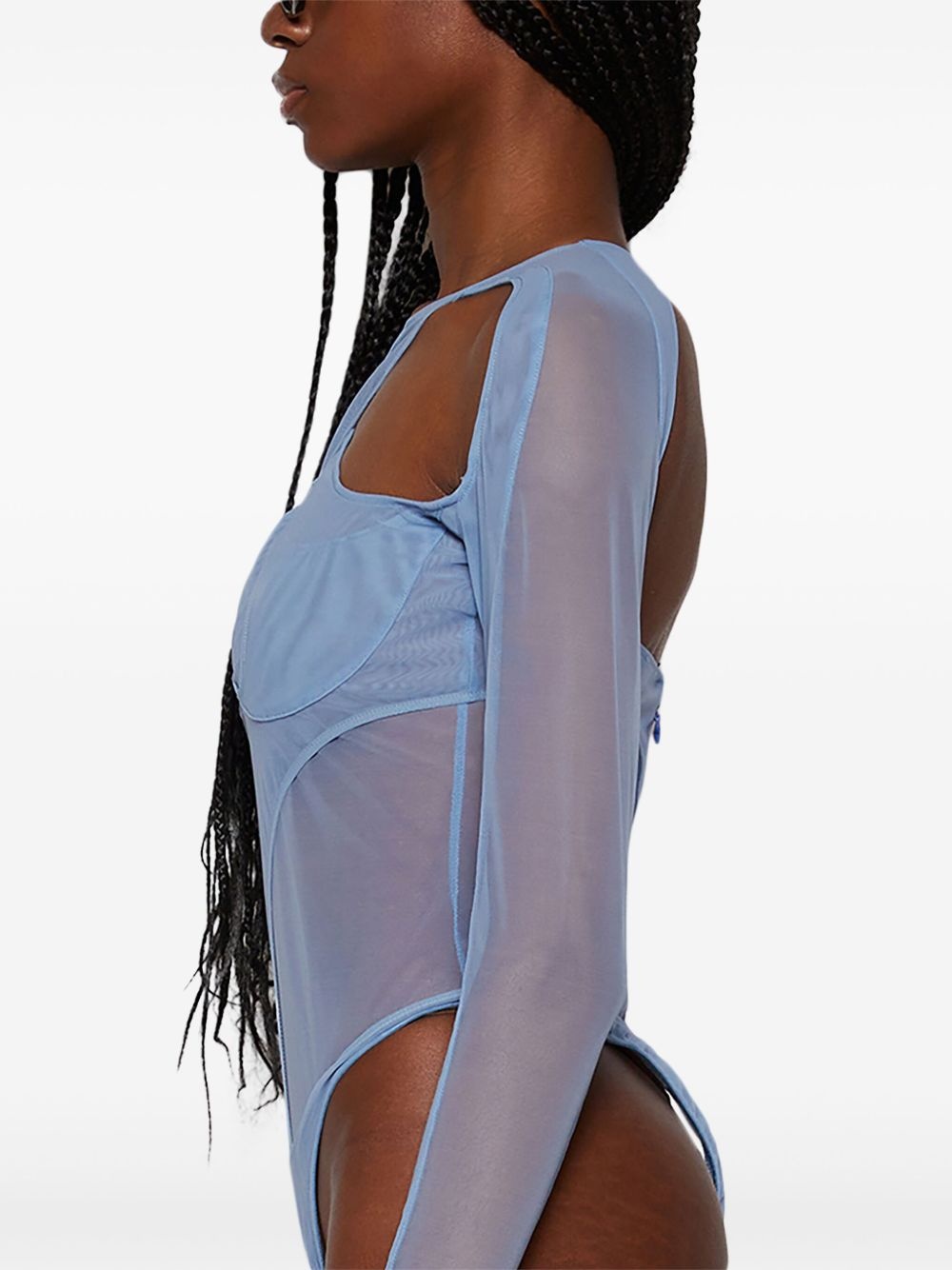 layered cut-out bodysuit - 4