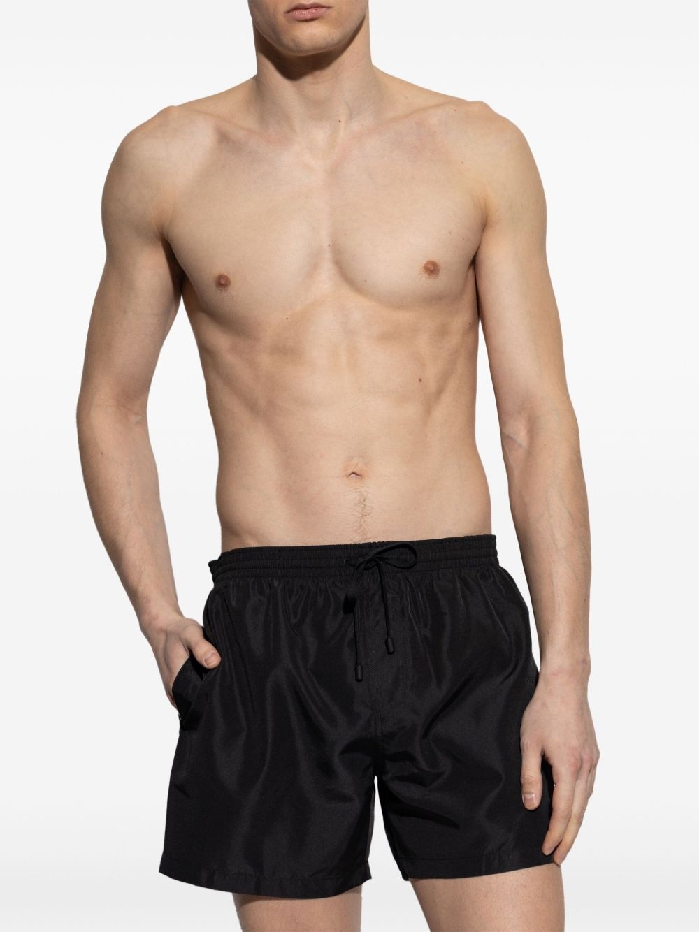 logo-appliqué swim shorts - 2