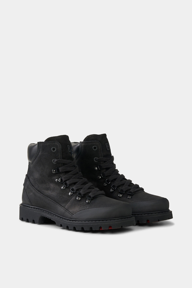 Mid Boots Helsinki with spikes in Black 4