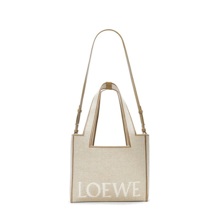 Loewe Medium Loewe Font Tote Bag - Ecru - 3