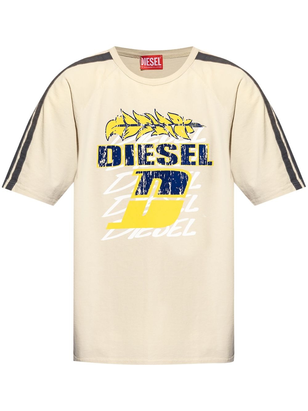 Diesel logo-print cotton T-shirt farfetch REVERSIBLE
