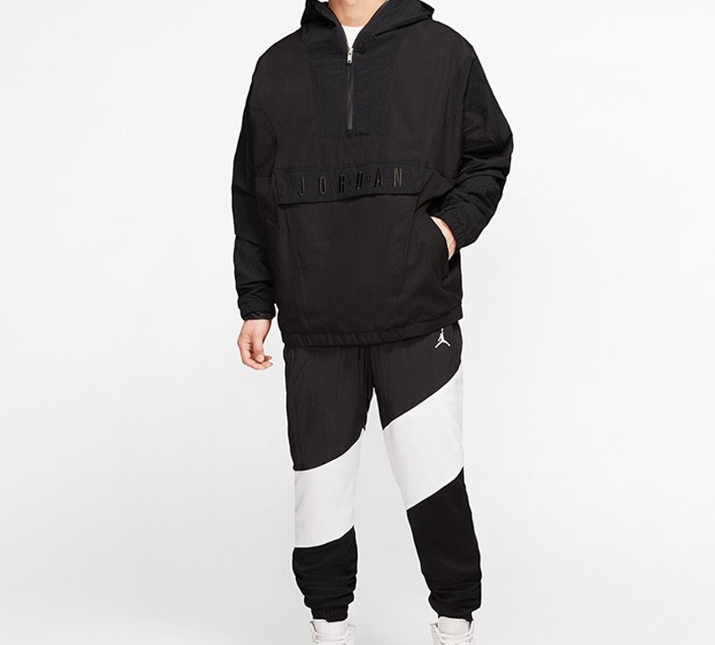 Air Jordan Sport DNA Half Zipper Woven Pullover Hooded Jacket Black CD5729-084 - 4