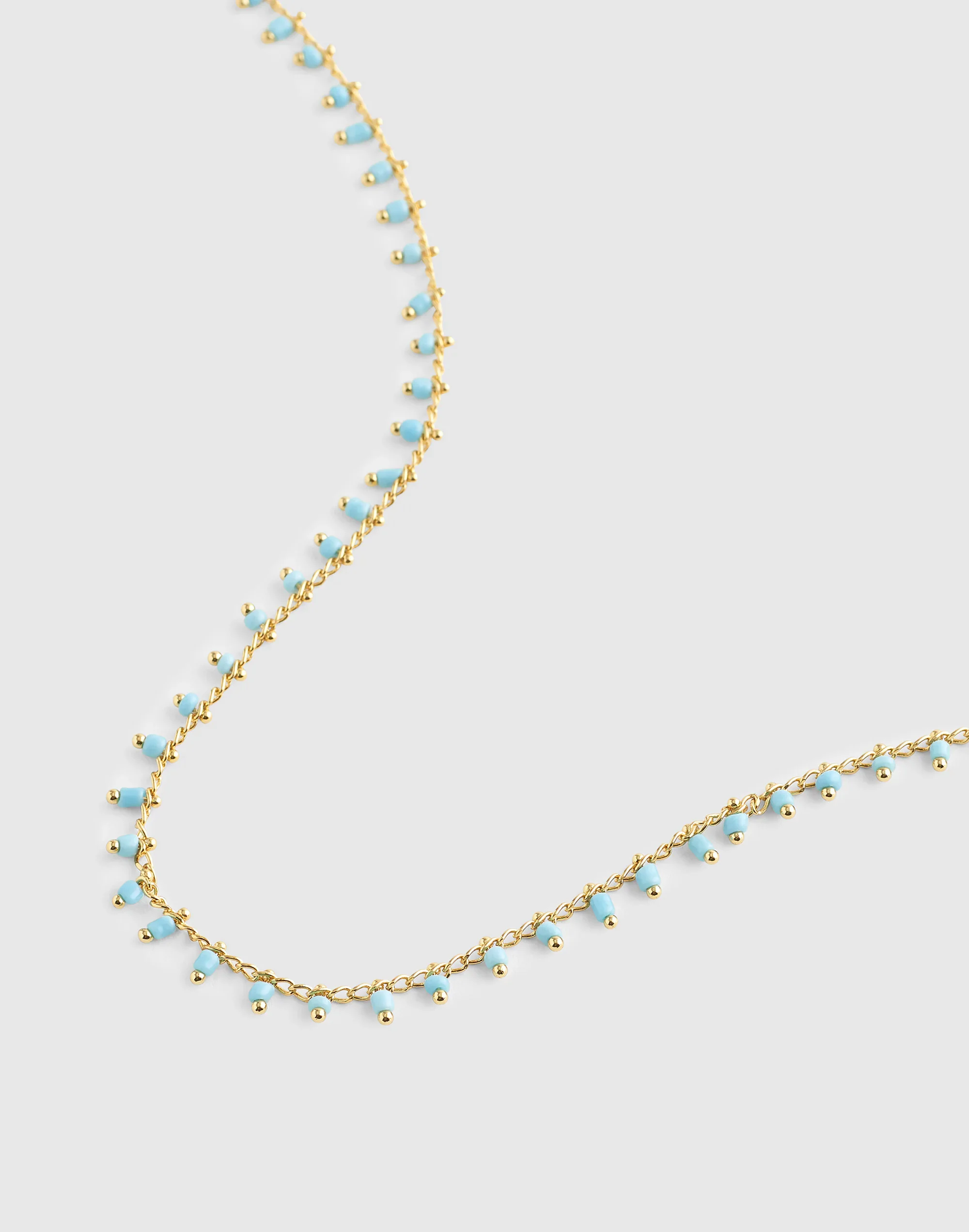 Enamel Chain Choker Necklace - 1