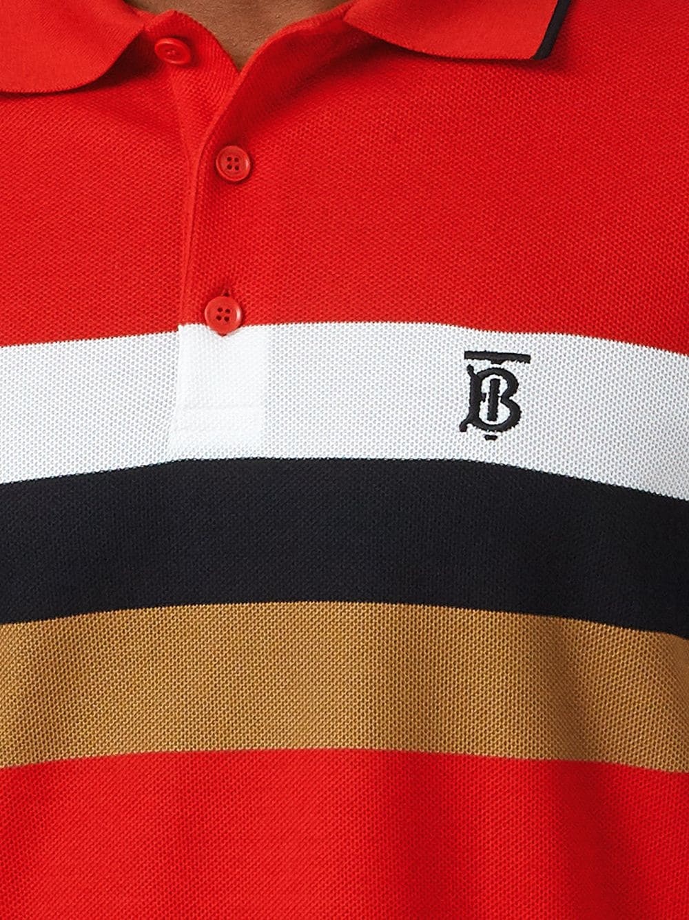 striped TB motif polo shirt - 5