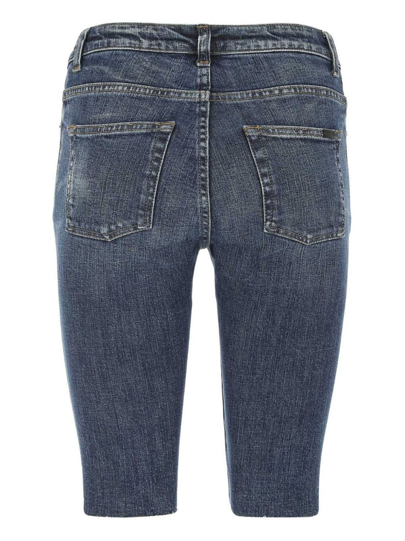 SAINT LAURENT knee-length denim shorts outlook